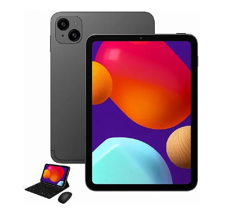 Modio M41 Tablet PC Silver, 10.1-Inch Display, 16GB RAM + 1TB ROM, Dual SIM, 8000mAh, Android 13, 13MP+8MP Camera, with Keyboard, Mouse & Stylus