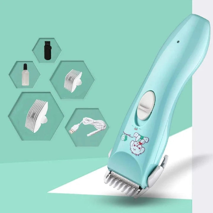 Baby Hair Clipper - Kids Hair Trimmer | Rechargeable Silent Haircut Trimmer for Kids