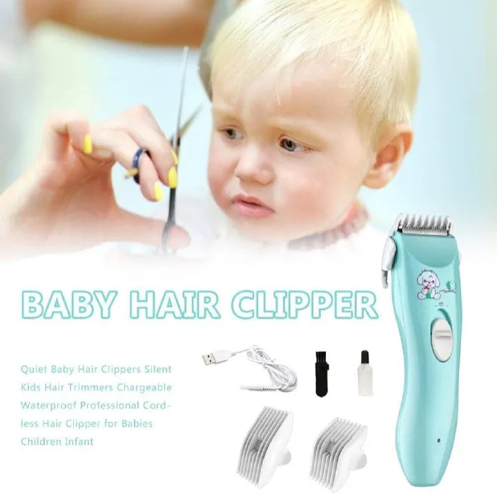 Baby Hair Clipper - Kids Hair Trimmer | Rechargeable Silent Haircut Trimmer for Kids