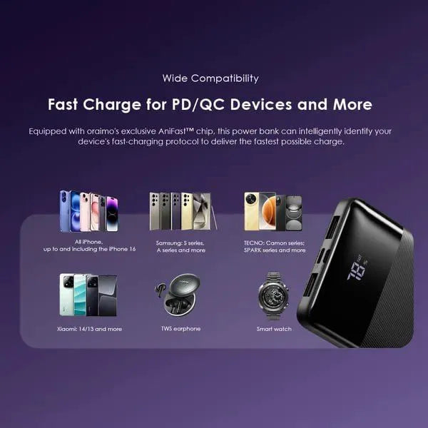 Oraimo Toast 22.5 Byte 10000mAh 22.5W Power Bank