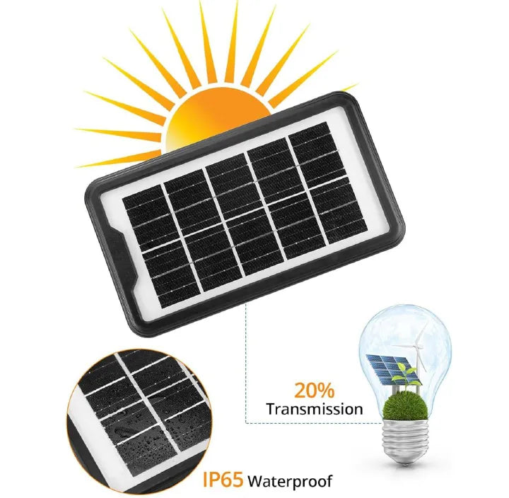 3W Portable Mini USB Solar Panel Charger with Monocrystalline IP65 Waterproof Multifunctional Solar Charger