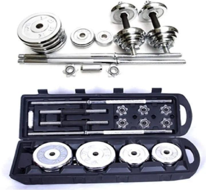 50KG Barbell & Dumbbell Set + Heavy-Duty Exercise Spinning Bike