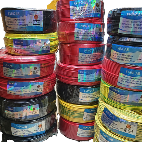 Evincab 2.5mm Single Core Copper Electric Wire Cable 1 Roll - 90Mtrs