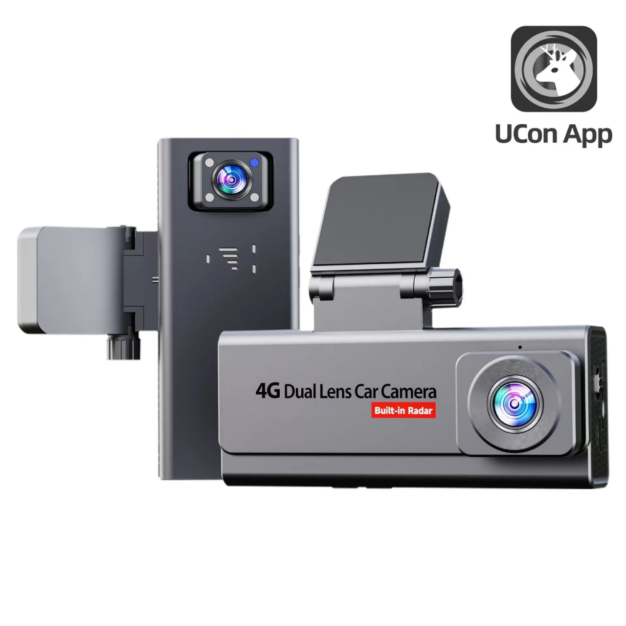 Dash Cam Front and Rear 4K+1080P, Free 64GB Card, Built-in Wi-Fi