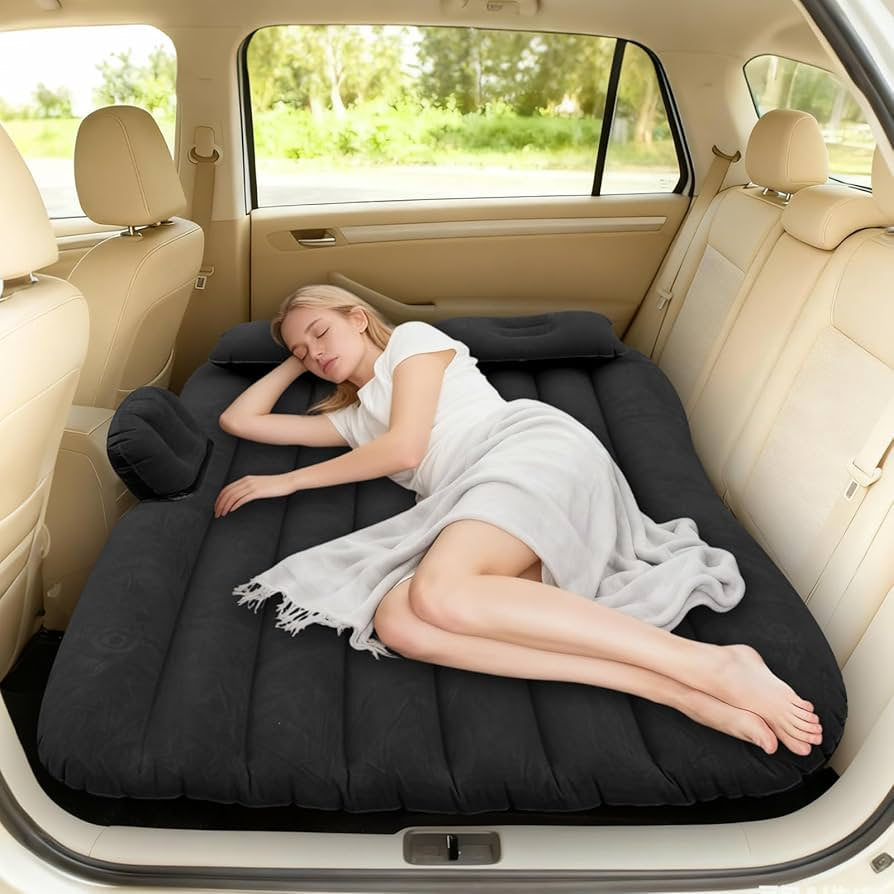 Portable inflatable Car Back Seat Bed / Car Matress PLUS Air Pump