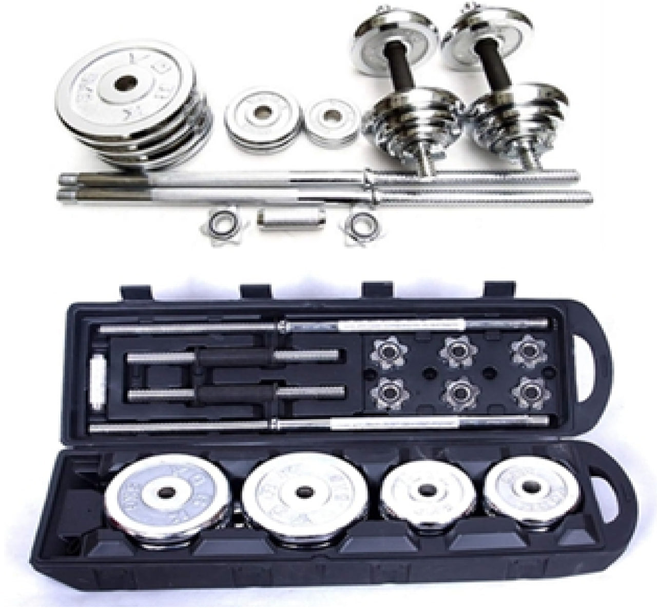 50KG Barbell & Dumbbell Set + FREE BMI Smart Digital Personal Weight Scale