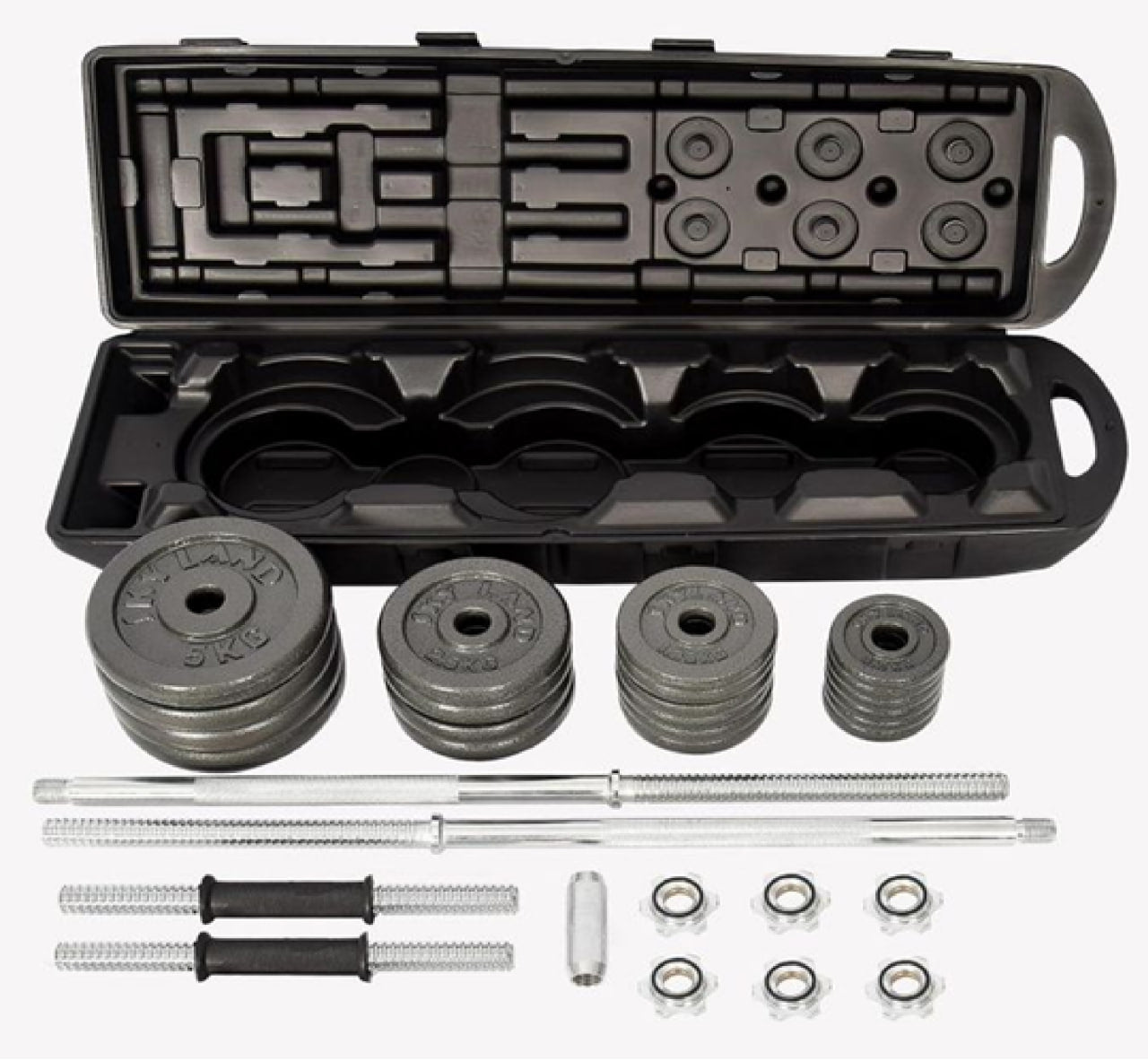 50KG Barbell & Dumbbell Set + Adjustable Weight Bench – Full Body Home Gym Workout