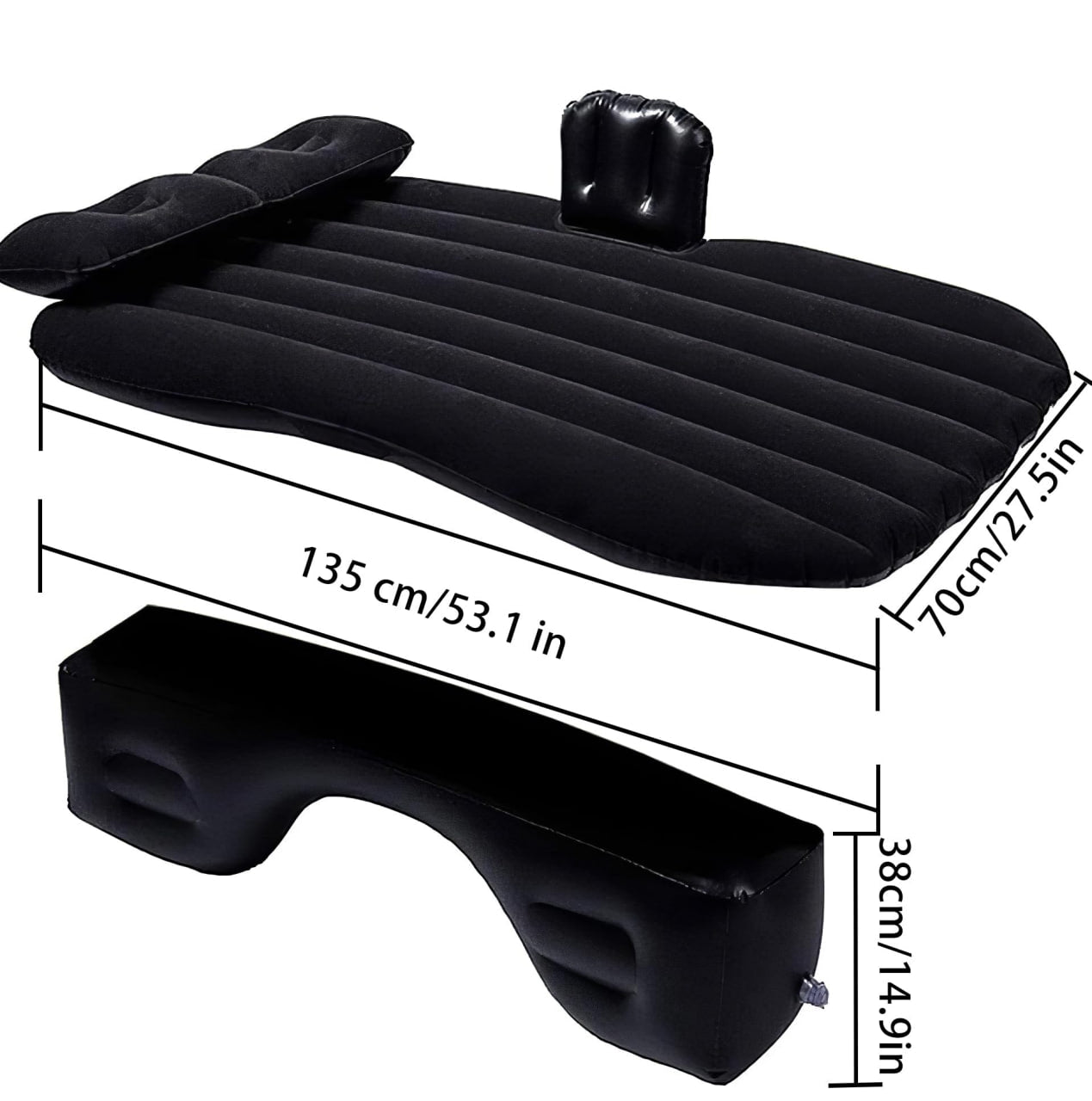Portable inflatable Car Back Seat Bed / Car Matress PLUS Air Pump